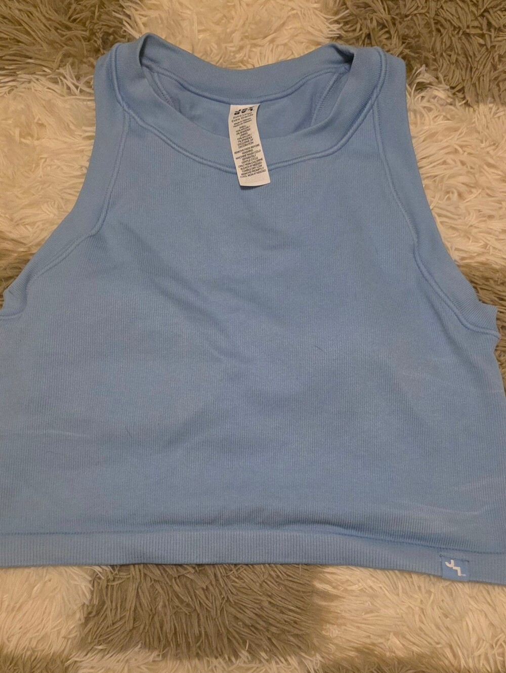 JoyLab Light Blue Women's Ribbed Tank Top